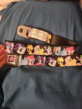BUCKLE DOWN My Little Pony 2014 Adjustable Belt 26" To 44" Seatbelt Style Black
